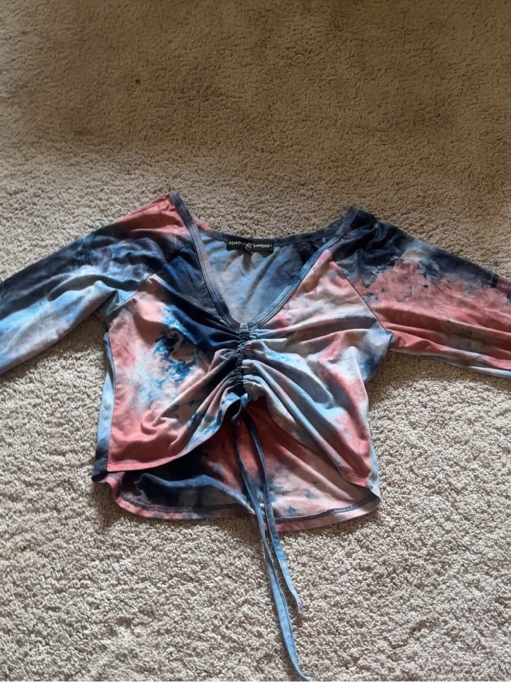 Almost Famous multicoloured tie-dye long sleeve top #tie-dye #festival